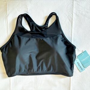 Adisputent Black Racerback Bikini Top, Size XXL